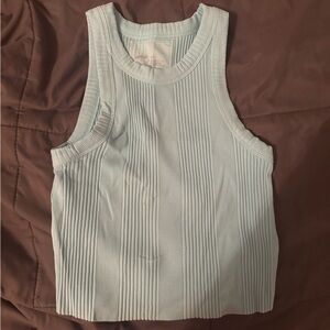 Bright Blue Ribbed Tank Top